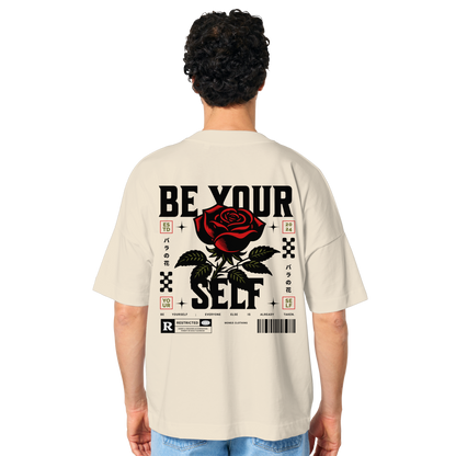 BE YOURSELF - Organic Oversize Shirt